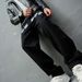 Man's clothing Retro casual jeans Men's trend slacks High street wide-leg pants_viptrois.com