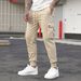 Men's Cargo Jogger Pants – Streetwear Utility Trousers With Adjustable Drawstring & Multiple Pockets_viptrois.com
