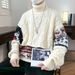 Pure Anyang High Neck Men's Christmas Bear Lazy Couple Loose Knitted Sweater Winter Thickened Warm Knitwear_viptrois.com