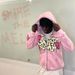 Gothic Print Zip-Up Hoodie – Unisex Oversized Streetwear With Bold Lettering | Dark Aesthetic Fashion_viptrois.com