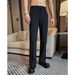 Men's Cleanfit Elastic Waist Dress Pants Trendy American Style Long Curved Flared Trousers_viptrois.com