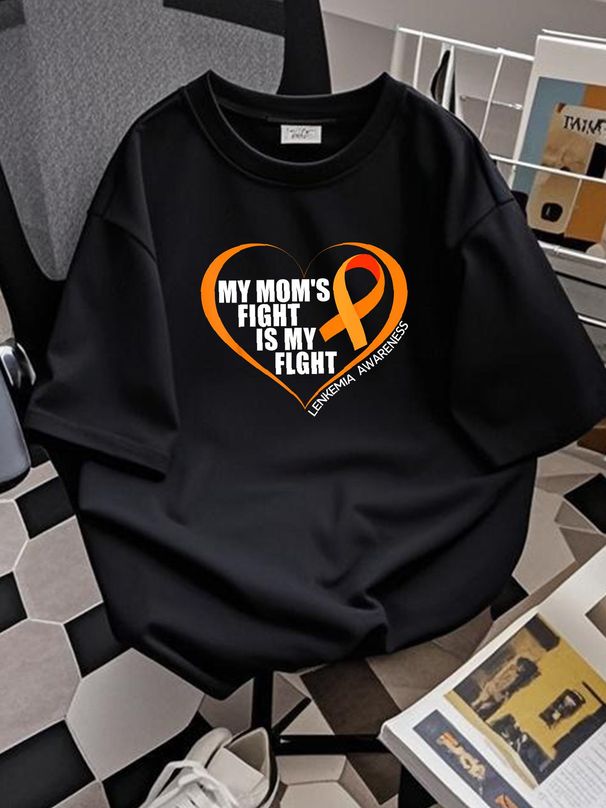 ney Cancer Awareness Tee His Fight Is My Fight Unisex T-Shirt Top For Everyday Wear Versatile Stretched Comfortable Fashion Summer_viptrois.com