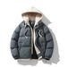 Unisex Winter Puffer Jacket – Thickened Two-Tone Colorblock Coat With Detachable Hood (S-3XL, Black/Beige/Sky Blue/Mint/Coffee/Dark Gray)_viptrois.com