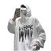 Autumn And Winter Retro Hoodie Men's Simple Loose Letter Printed Hoodie Coat_viptrois.com