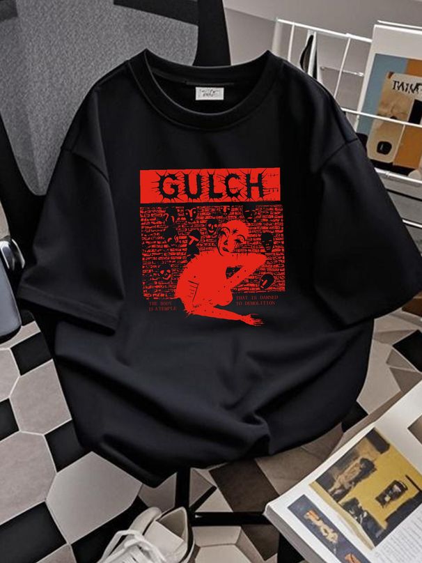 New Popular Gulch Band Black T Shirt Cotton Full Size S 5XL Stretched Unisex Soft Fashion Summer Homme Graphic Streetwear Stylish Designer Clothes_viptrois.com