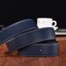 Men's Genuine Leather Belt, Lychee Pattern Smooth Buckle Belt, Cowhide Perforated Belt, No Buckle_viptrois.com