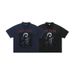 American-style Dragon Print Distressed POLO Collar Short-sleeve Men's Summer Trendy Loose T-shirt_viptrois.com