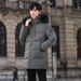 Men's Clothing White Goose Down Jacket Men's Mid Length Couple's Work Clothes Student Winter Coat Youth Long Thick Knee Length_viptrois.com