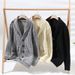 Loom Men's Thickened Sweater Cardigan Long Sleeve Loose Fit Oversized Knitwear For Men_viptrois.com