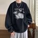 Men's Heavyweight Crewneck Sweatshirt – Oversized Fleece-Lined Pullover (Up To 5XL, Streetwear Essential)_viptrois.com