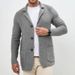 Men's Knit Blazer Cardigan – Slim Fit Long Sleeve Open Front Sweater (S-XXXL, Navy/Black/Charcoal/Khaki/Olive)_viptrois.com