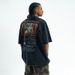 American Street Style Washed Vintage Print Loose Cotton Short Sleeve T-Shirt Unisex Trendy Top_viptrois.com