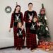 Christmas Christmas deer letter plaid Christmas family print home dress pajamas_viptrois.com