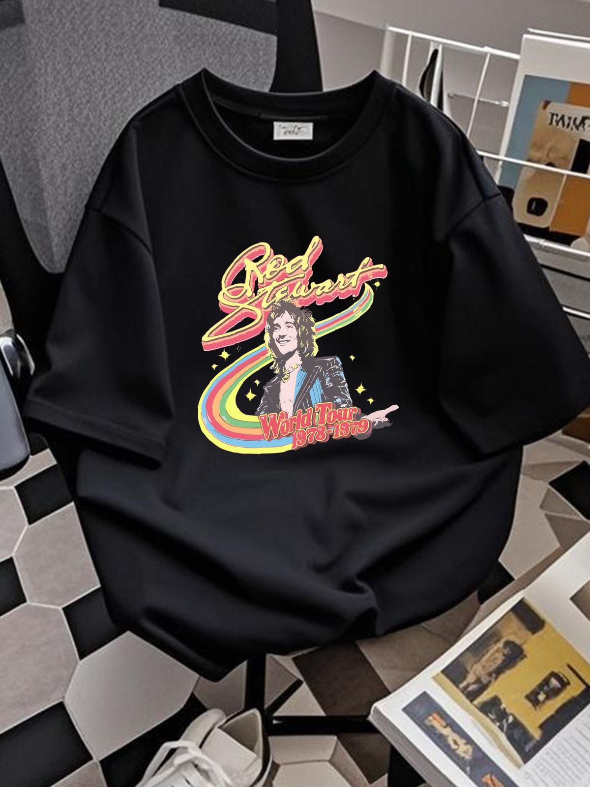 New Rare Rod Stewart Album For Fans Men All Size T Shirt 1CM160 Homme Soft Top For Everyday Wear Breathable Fashion Graphic Versatile Comfortable_viptrois.com