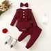 Kids’ Clothing Promotion INS Hot Selling Children's Clothing Girls' Hot Selling Solid Color Romper And Trousers Set_viptrois.com