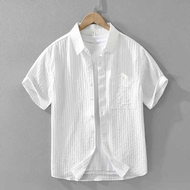 Quality Short Sleeved Shirt For Men, Fashionable And Versatile, Artistic And Casual, Loose And Breathable Top_viptrois.com