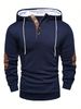 Men's Clothing Autumn And Winter European And American Men's Solid Color Jacquard Hooded Sweatshirt Loose Sports Casual Top Jacket_viptrois.com