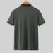 Men's Clothing New Ice Silk Short Sleeve Top Korean Style Trendy Slim Polo Shirt Fashion Casual Lapel Top_viptrois.com