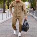Men's Clothing Men's Fleece Button-Up Jacket & Pants Set - Winter Casual Two-Piece Outfit With Multiple Pockets, Streetwear, Solid Colors_viptrois.com