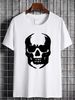 John Varvatos USA Skull Graphic T Shirt Distressed Mens Gray Size XL Versatile Comfortable Breathable Streetwear Stretched Summer Designer Clothes_viptrois.com