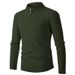 Pure Cross-Border Autumn Winter New Men's Thickened Cable Knit Sweater Zipper Half-Open High Collar Warm Knitted Base Shirt_viptrois.com