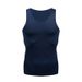 Men's Clothing Sports Tight Vest Quick Drying Sleeveless Fitness Elastic Solid Color Bottom Running Body Shaping_viptrois.com