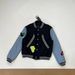 Kiko-Inspired Short Sleeve Baseball Jacket – Oversized Corduroy & Rabbit Fur Blend Bomber (S-L, Cleanfit Streetwear, Blue Contrast Sleeves)_viptrois.com