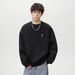 Monochrome Man- 380G Heavyweight Crew Neck Sweatshirt Autumn New Fun Textured Embroidery Loose Fit Trendy Brand Sports Jacket Q_viptrois.com