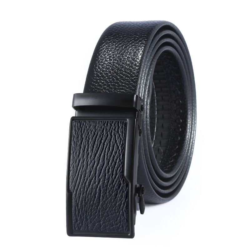 Men's Belts Men's PU Leather Microfiber Automatic Buckle Belt Casual Business Belt Night Market Stall Goods_viptrois.com