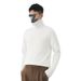High Neck Warm Sweater For Men, Solid Color Slim Fit Pullover Sweater For Teenagers, Knitted Sweater_viptrois.com