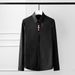Men's Clothing Men's Long Sleeve Shirt Plum Blossom Embroidery Fashionable Casual Top Wrinkle Free Cotton Trendy Brand Long Sleeve Shirt Plum Blossom_viptrois.com
