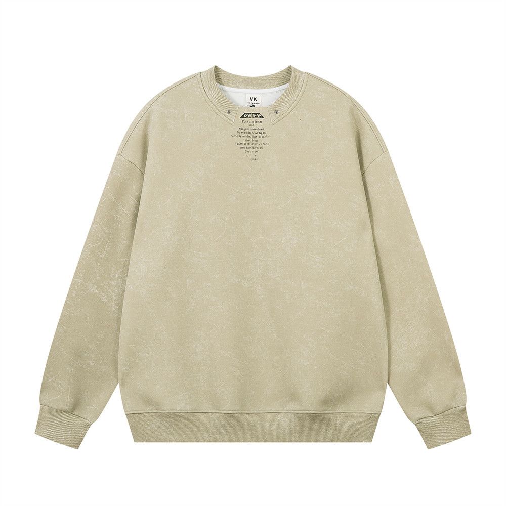 Loose Casual Crew Neck Sweatshirt Men's Spring Autumn Style Vibe American Street Fashion Long Sleeve Pullover Simple_viptrois.com