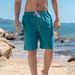 Men's Clothing Five Point Swimming Trunks Solid Color Large Size Casual Sports Shorts_viptrois.com