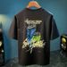 Men's Printed New Trendy Fashion Versatile Summer Clothes T-shirt Top Loose Trendy Brand Short-sleeved Half-section T-shirt_viptrois.com
