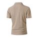 Men's Breathable Polo Shirt – Lightweight Summer Button-Up Tee With Subtle Texture (White, Black, Khaki, Light Blue) – S-XXL_viptrois.com