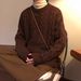 Couple Fried Dough Twists Sweater Men's Winter Thickened Men's Long Sleeve Knitwear Round Neck_viptrois.com