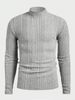 European Fit Men’s Striped Crewneck T-Shirt – Classic Slim-Fit Knit Top (Black/Navy/Red/White, S-XXL)_viptrois.com