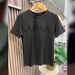 Men's Clothing Summer Three-dimensional Letter Men 2025 New Round Neck Slim Fit Minimalist Half Base Shirt For Youth Versatile Short_viptrois.com
