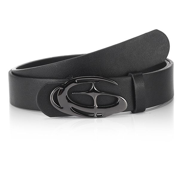 Men's And Women's Same Belt, Niche Personality, Moon Star Shape, Decorative Versatile Belt, Alloy Smooth Buckle Belt_viptrois.com