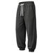 Men's Ribbed Jogger Sweatpants Loose Fit Drawstring Casual Pants Multi Color Versatile Drape Athletic Trousers Spring Summer Style_viptrois.com