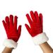 Christmas sock Short canary and white wool gloves Christmas gala ceremonial performance gloves Winter gloves_viptrois.com
