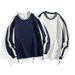 Pure Pure American Heavyweight Baseball Collar Sweatshirt Men's Spring Color Block V-Neck Base Shirt Sports Cleanfit Jacket_viptrois.com