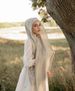 Unisex Solid color monochrome pearl chiffon shawl Long shawl Muslim shawl_viptrois.com