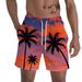 Men's 3D Digital Print Beach Shorts Tropical Sunset Palm Tree Design Quick-Dry Lightweight Swim Trunks Casual Vacation Wear_viptrois.com
