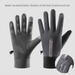 Men's Winter Cycling Electric Bike Windproof Cold-Proof Fleece-Lined Thickened Warm Touchscreen Cotton Ski Gloves For_viptrois.com