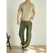 Men's Clothing Casual Henley Collar Knitted Short Sleeved T Shirt Men's Summer New Retro Versatile Casual Tops_viptrois.com