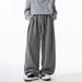 Men's Clothing Pleated Design Heavy Texture Drape Casual Pants Men's Autumn Japanese Loose Texture Straight Pants Trendy Brand Long Pants_viptrois.com