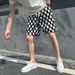 Men's Retro Checkered Casual Shorts Style High Street Loose Fit Sporty Five Point Pants Summer New Arrival_viptrois.com