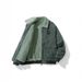 Men's Winter Lapel Padded Jacket Lamb Fleece Collar Warm Top_viptrois.com