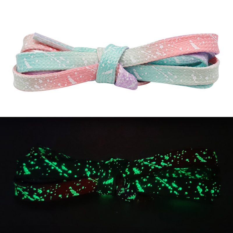 Shoelace Flat Splash-ink Luminous Fluorescent Gradient Shoelace_viptrois.com